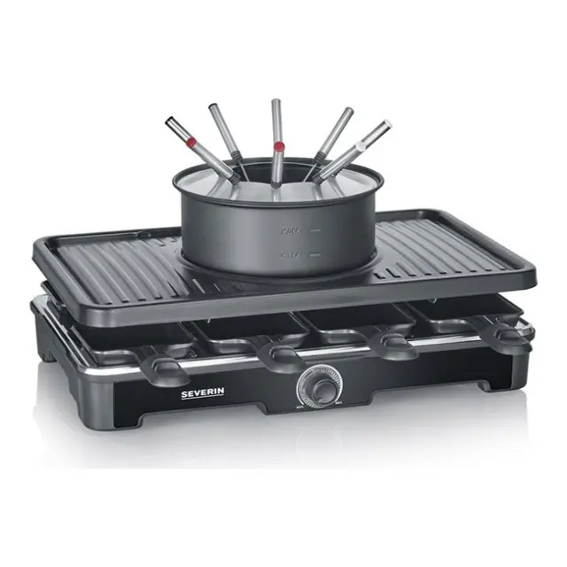 Severin Ηλεκτρικό Grill RG 2347 Raclette 2in1 1400W Black (RG 2347)