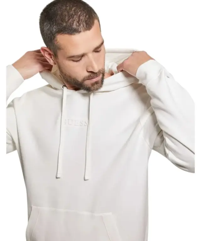Guess - Ανδρικό Φούτερ Με Κουκούλα Smallogo M4BQ45K9YH1-G018 Λευκό - L 3
