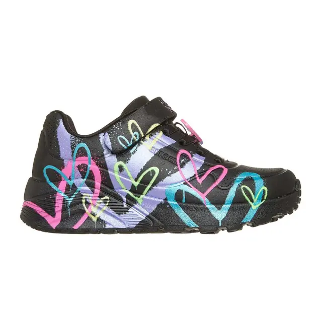 Skechers Girl's Uno Lite Heart Status Μαύρο - Μωβ 314966L-BKMT (Skechers)