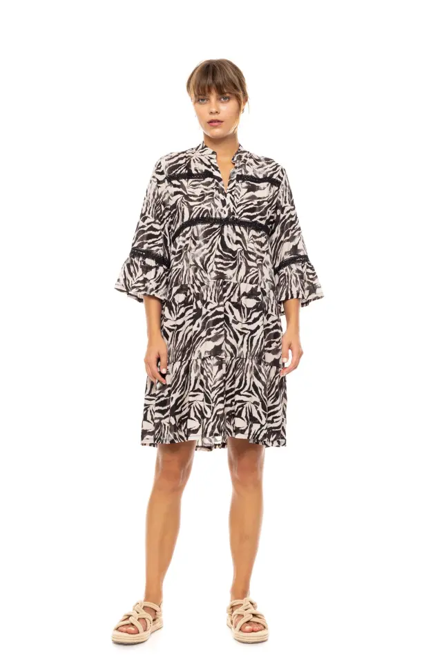 Beachwear Black Leopard B606 Type Pink Label