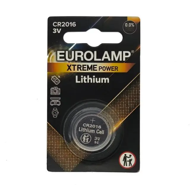 ΜΠΑΤΑΡΙΑ ΛΙΘΙΟΥ EXTREME CR2016 1τμχ 3V (147-24132) EUROLAMP