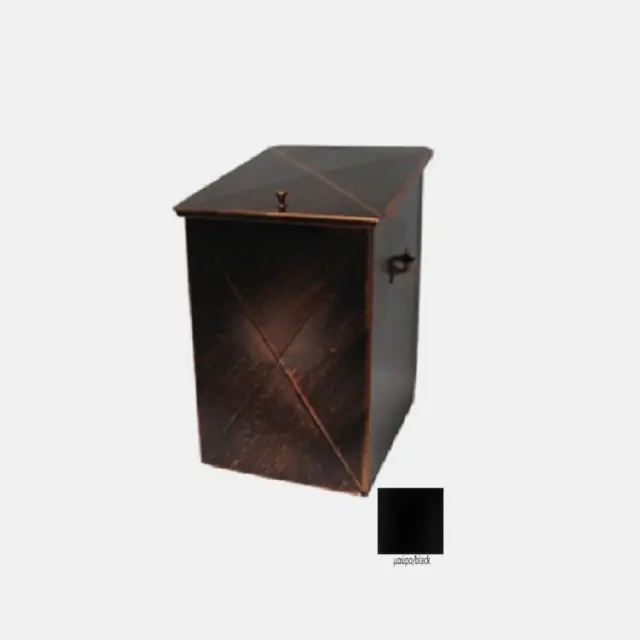 Μεταλλικό Κουτί Αποθήκευσης Ξύλων 32X50X40cm Μαύρο-Black / 101BL 2