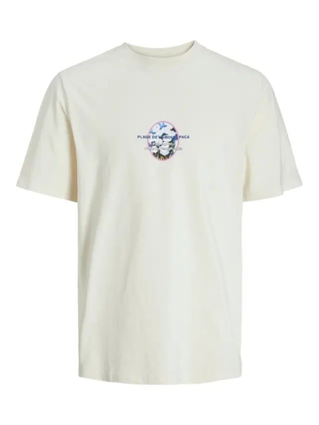 JORVALENCIA CHEST TEE SS CREW NECK buttercream