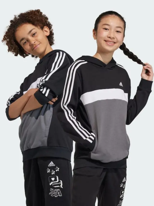 Adidas Performance Junior 3Stripes Tiberio Fleece Hoodie Black IJ8728 - 128