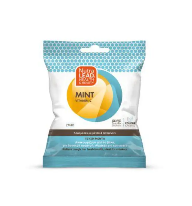 Pharmalead Cough Candies Καραμέλες για Ξηρό Βήχα χωρίς Γλουτένη Μέντα 40gr