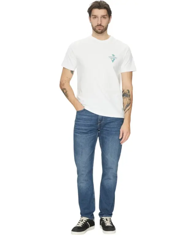Guess - Ανδρικό T-shirt Regular Fit M5GI55K8FQ4-G011 Λευκό - XL 2