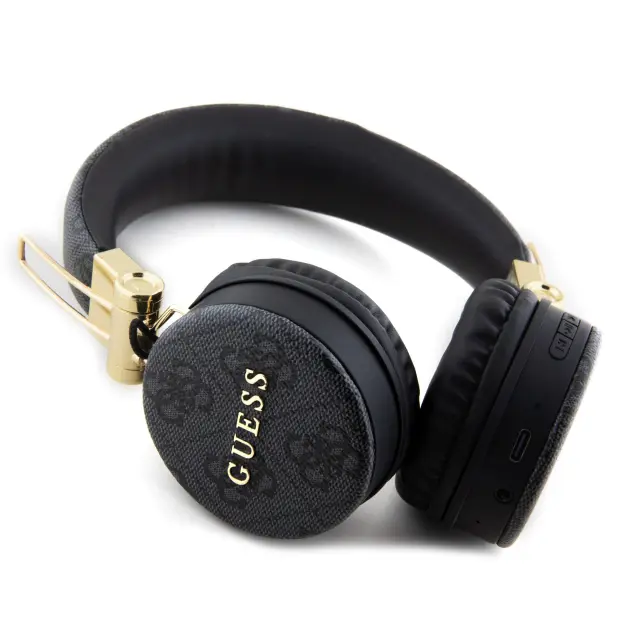 Guess PU Leather 4G Metal Logo Wireless Headphone Black 2