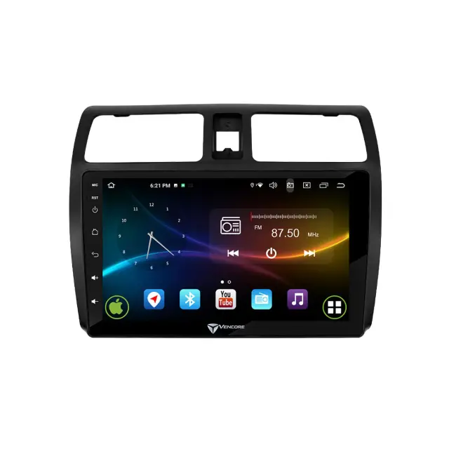 VenCore Οθόνη Multimedia Android 15 10.1" 9109A MTK6762 Octa-Core 2GB/32GB IPS με Πρόσοψη, CarPlay, Android Auto και Υποστήριξη Κάμερας Οπισθοπορείας AHD για Suzuki Swift 2005-2010 – Μαύρη (3236-10008-0255B) 2