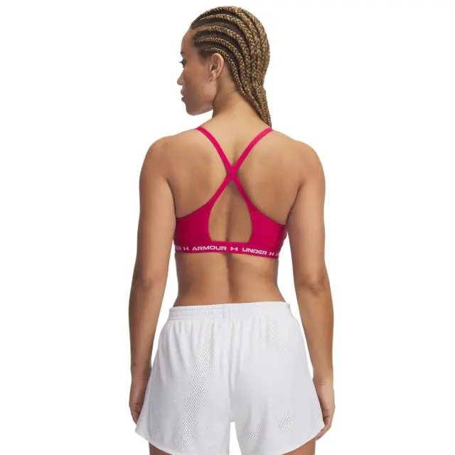 Under Armour Crossback Low Bra (1386424-681) - Φούξια 3