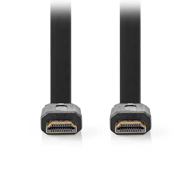 Flat καλώδιο High speed HDMI with Ethernet, HDMI αρσ. - HDMI αρσ., με επίχρυσες επαφές, 10m.