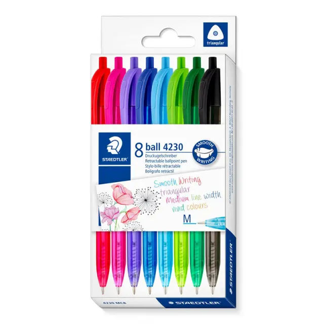 Staedtler Ball 4230 Στυλο Διαρκείας, Σετ 8 Χρώματα