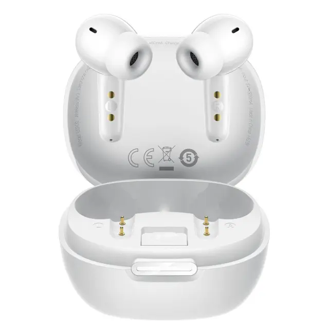 Wireless Hands Free Hoco EQ100 Intelligent TWS Dual Mic v6.0 500mAh 10h Λειτουργίας και AI Μετάφραση σε 134 Γλώσσες με Βάση Κινητού Λευκά