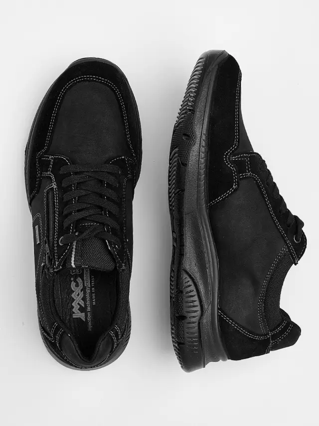 Imac Sneakers Unisex Δέρμα Νυbuck/Δέρμα Suede Μαύρο IMA/253328 NERO/NERO - 40 3