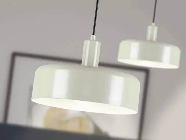 Κρεμαστό φωτιστικό μονόφωτο pearl grey matt minimal E27 Pearl White 2