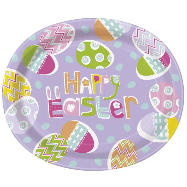Πιατέλα οβάλ HAPPY EASTER/ 8τεμ