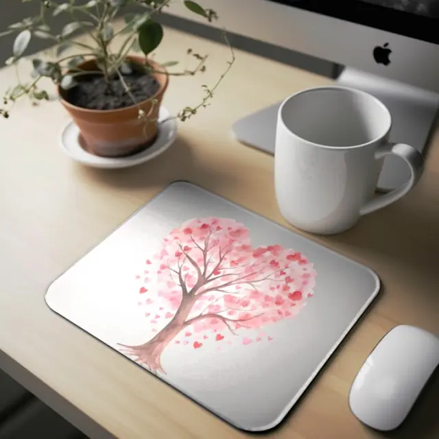 Mousepad ( tree with hearts 04 ) Διαστάσεις: 23cm(μήκος) x 20cm (ύψος)
