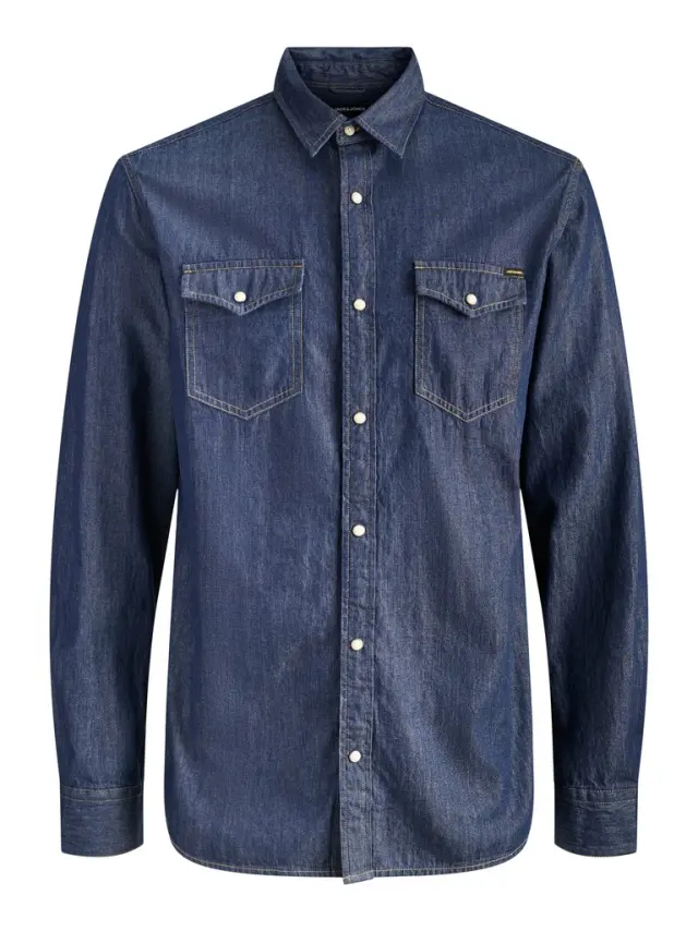 JJESHERIDAN SHIRT L/S NOOS - Dark Denim