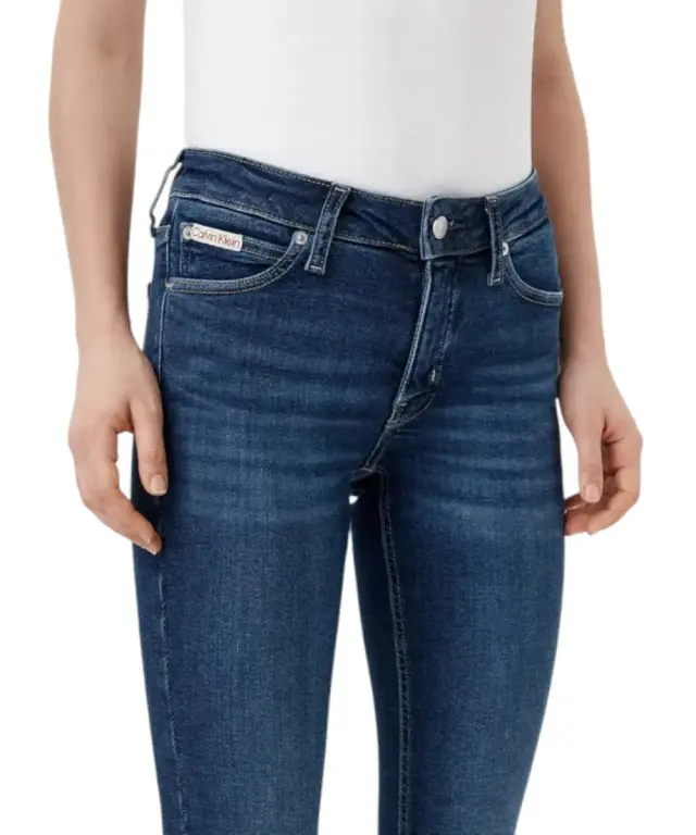 Calvin Klein - Γυναικείο Παντελόνι Jean Ck Skinny Fit J20J224491-1BJ Μπλε Σκούρο 3