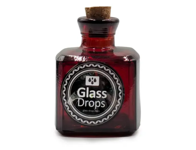 Διακοσμητικό Μπουκάλι με πώμα Glass Drops Cuadrada (5322DB738) Aπό 100% ανακυκλωμένο γυαλί, Xωρητικότητας 200ml, Διαστάσεων Ø 7 x Υ 10 cm, Τerracotta 5322DB738 3