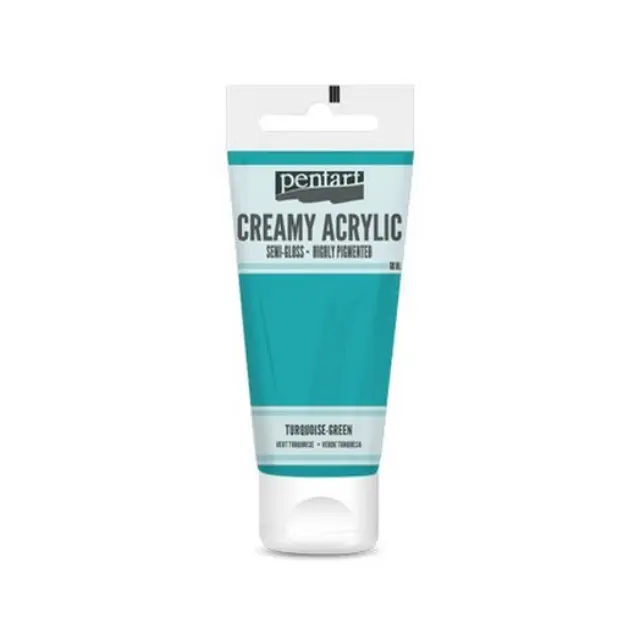 Χρώμα ακρυλικό Creamy Semi-Gloss 60ml Pentart - Turquoise-green