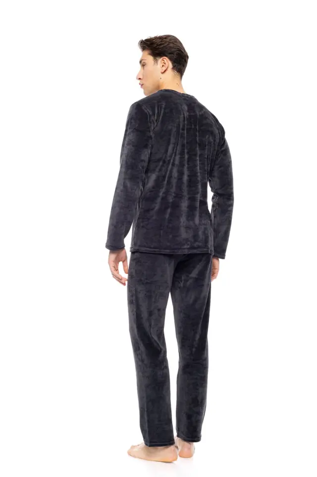 WN-M201 - Black - PYJAMA VELVET V-NECK - S 3
