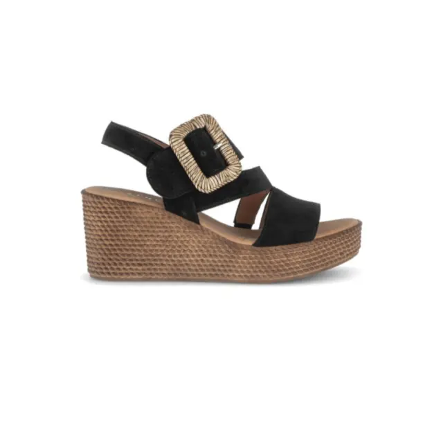 Gabor Πέδιλα Γυναικείο δέρμα Nubuck Μαύρο GAB/84771 17-SCHWARZ