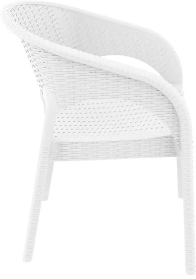 Πολυθρόνα Στοιβαζόμενη PANAMA Λευκό PP 58x64x80cm 2