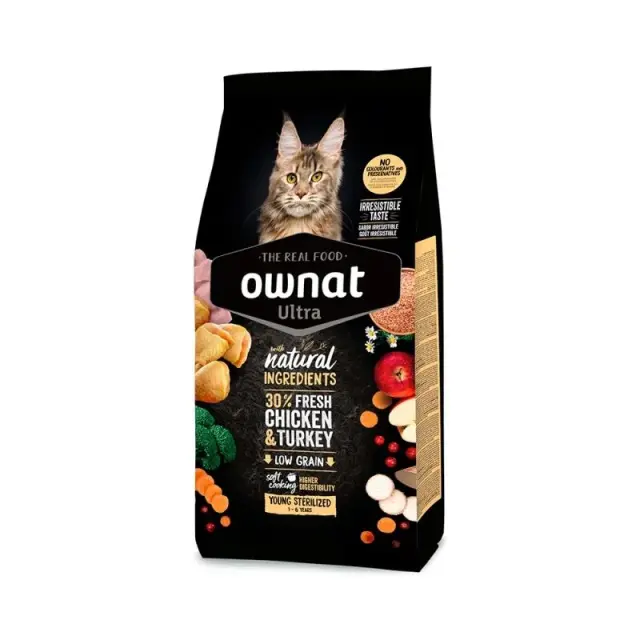 Ownat Ultra Cat Young Sterilized Chicken & Turkey 400gr Μονόχρωμο