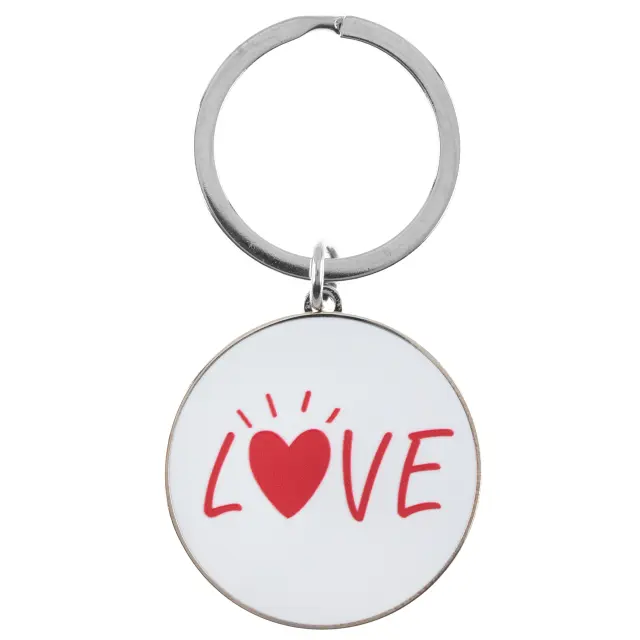 Love Key Ring White 3.5 x 10 cm / One piece gift box