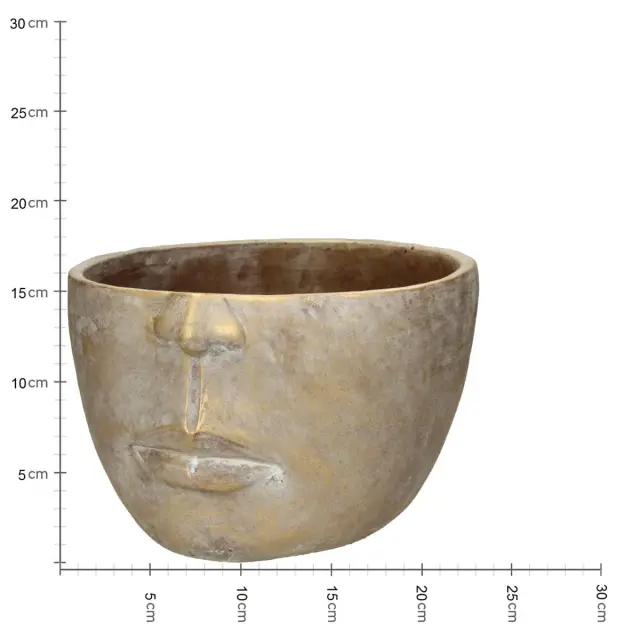 Κασπώ Πρόσωπο Χρυσό Τσιμέντο 28.5x28.5x18cm 3