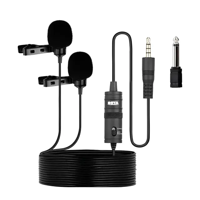 Σετ Πυκνωτικό Μικρόφωνο Jack 3.5mm Πέτου για Κάμερα και Κινητό 2 τμχ Boya BY-M1DM