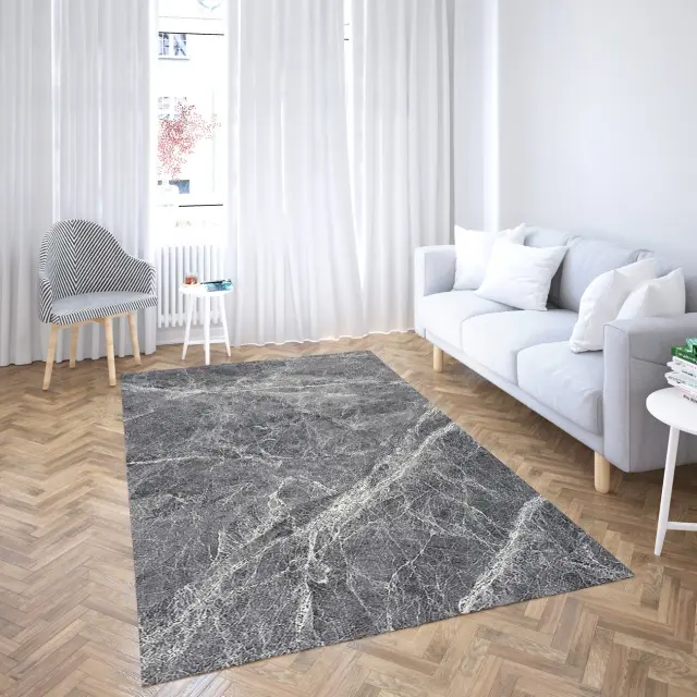 Σετ 3 Τεμ Χαλάκια Κρεβατοκάμαρας 80x150 2 Τεμ-80x200 1 Τεμ Premium Viopros Μαρφίλ Γκρι Πολυπροπυλένιο