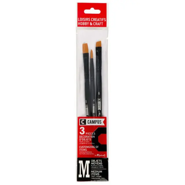 Raphael Campus Σετ 3 Πινέλα για Hobby, Medium