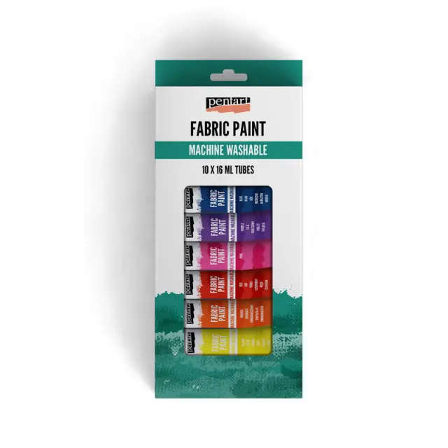 Σετ χρώματα για Ύφασμα Pentart, 10x16ml
