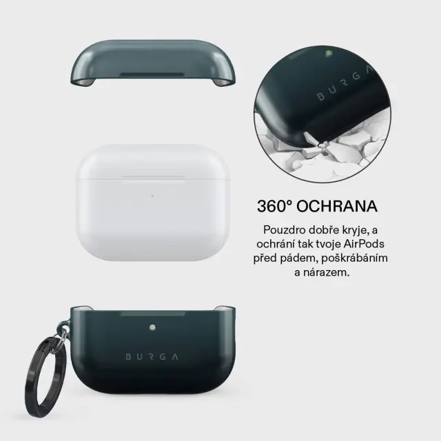 Burga Airpods Case, Black Hole - Airpods Pro 3 2