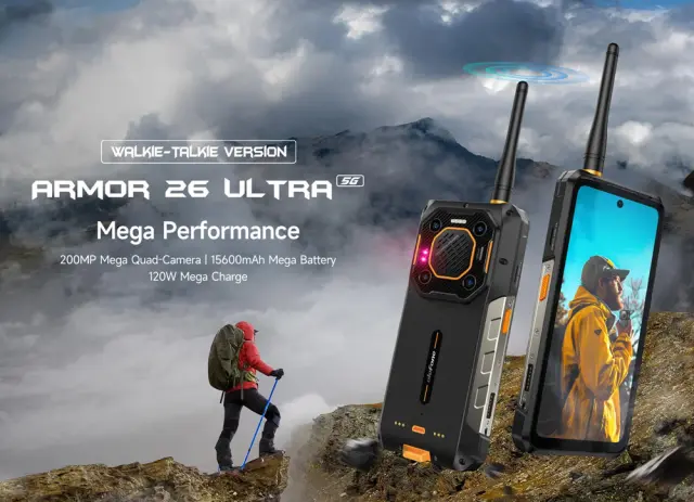 ULEFONE smartphone Armor 26 Ultra Walkie-Talkie, 6.78", 12/512GB, 5G, 15600mAh, IP68/IP69K, μαύρο 2