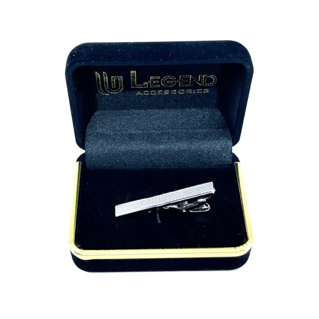 Σχεδιαστικό Ασημί Κλιπ Γραβάτας 4,5 cm – LGTC-54