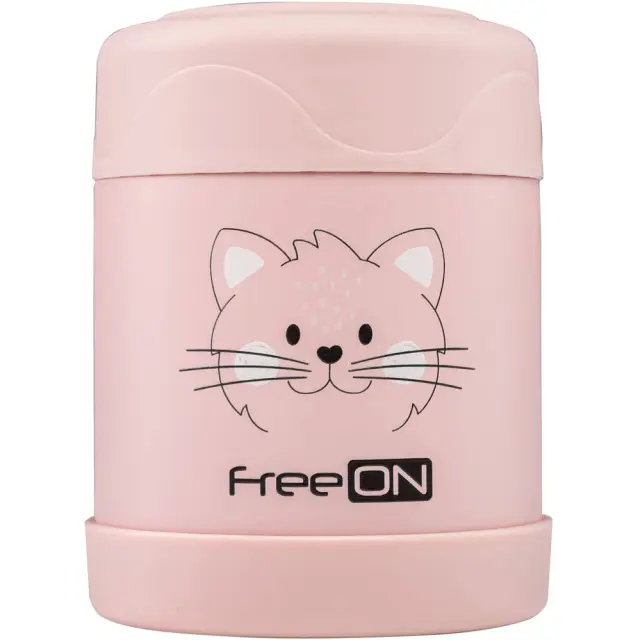 FreeOn Ανοξείδωτο Θερμός Φαγητού 350ml Kitty Pink 380722