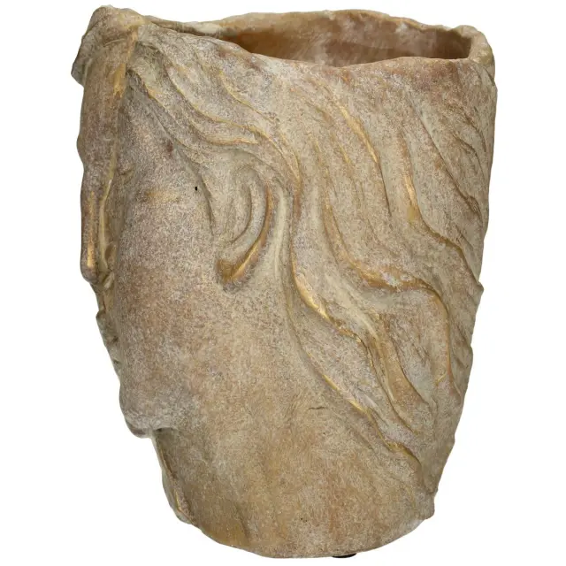 Κασπώ Μισό Πρόσωπο Χρυσό Τσιμέντο 19.5x19x16.5cm 3