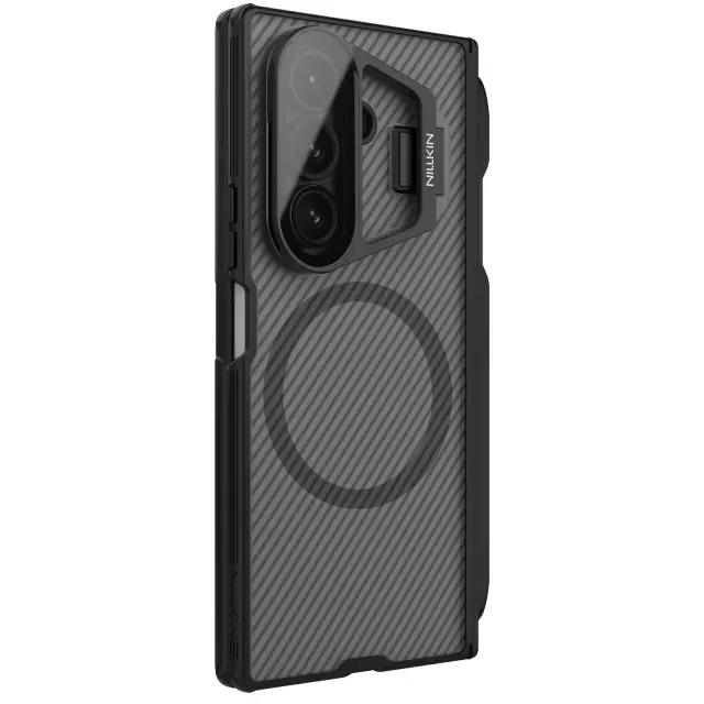 Nillkin CamShield Prop Magnetic Pen Slot Case for Samsung Galaxy Z Fold 7 Transparent Black 2