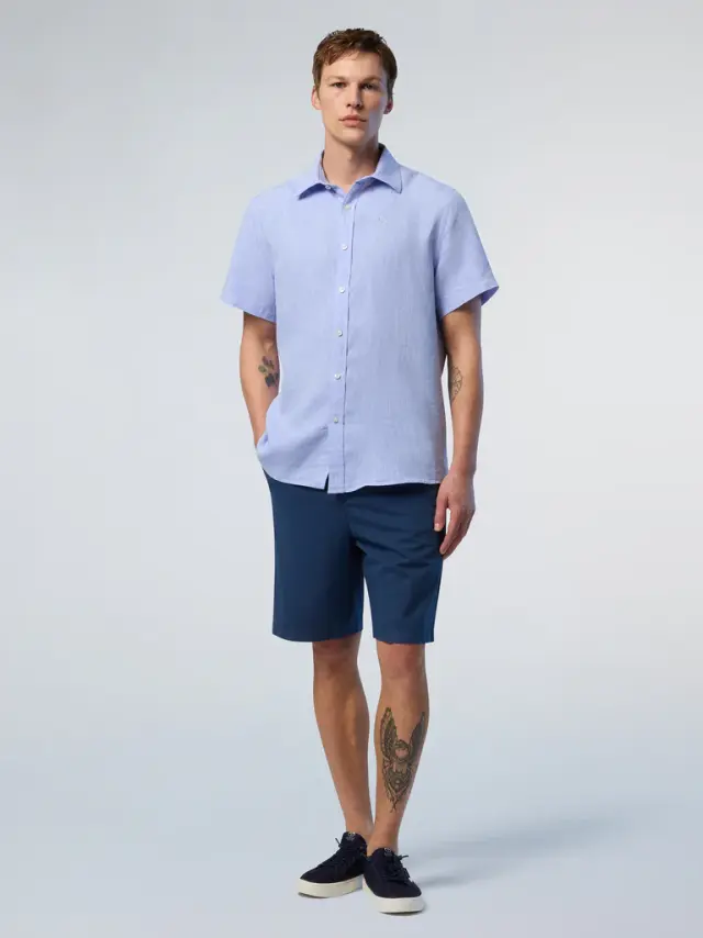 North Sails - Ανδρική Βερμούδα Freedom chino shorts 673146-000-0787 Μπλε Σκούρο 2