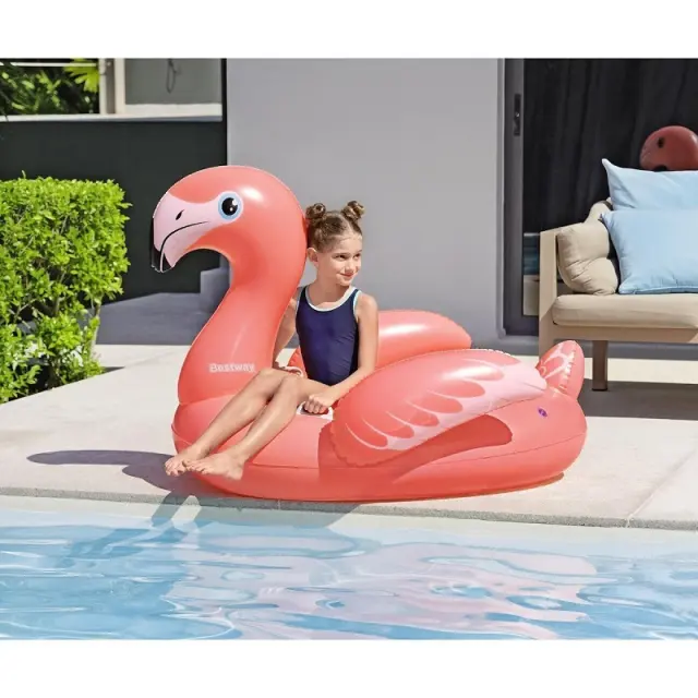 Φουσκωτό Στρώμα Θαλάσσης Flamingo με Χειρολαβές 138x107cm 2