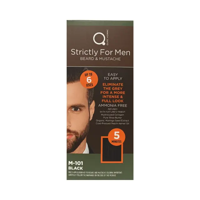 Beard and Mustache 5 Min Dye Kit Black 50ml- MrQ Strictly For Men - 5λεπτη Βαφή για Γενειάδα και Μουστάκι Μαύρο Χρώμα