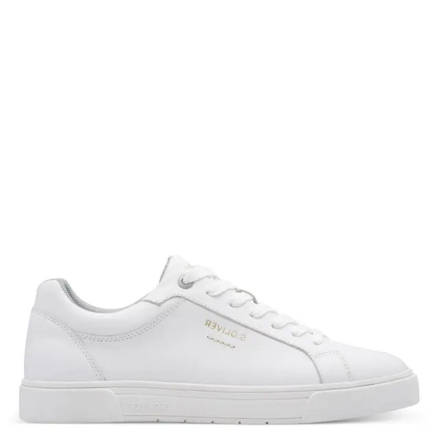 Ανδρικά Δερμάτινα Sneakers S.Oliver 5-13604-43 107 Λευκά Άσπρο S. Oliver - 41