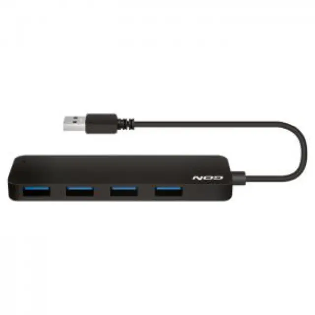USB hub αλουμινίου 4 θυρών / USB 3.2 Gen 1X1 σε μαύρο χρώμα, με σύνδεση Type-A. 2