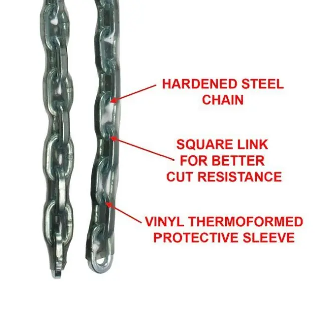 Master Lock 8016EURD - Ατσάλινη αλυσίδα με κάλυμμα βινυλίου 1m Φ8mm 3