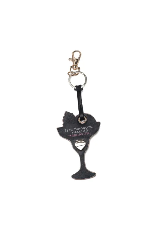 LE PANDORINE - Shaped charm keyring with peach gold lobster clasp 2