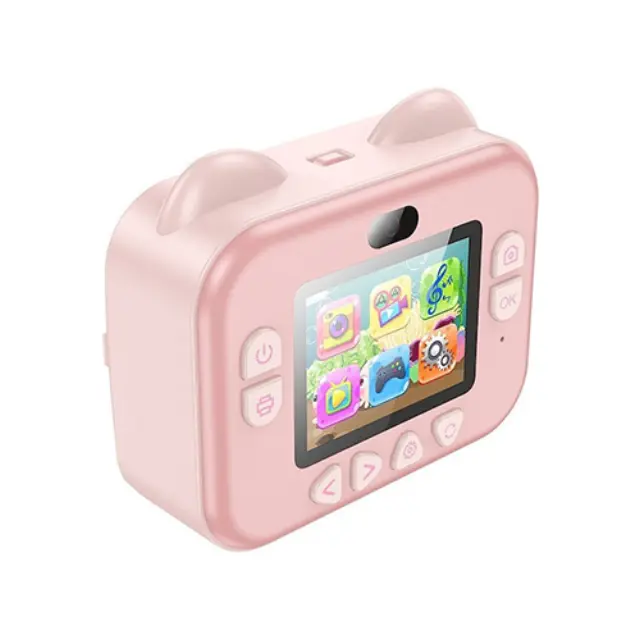 Hoco DV204 Compact Φωτογραφική Μηχανή 48MP Ροζ 2