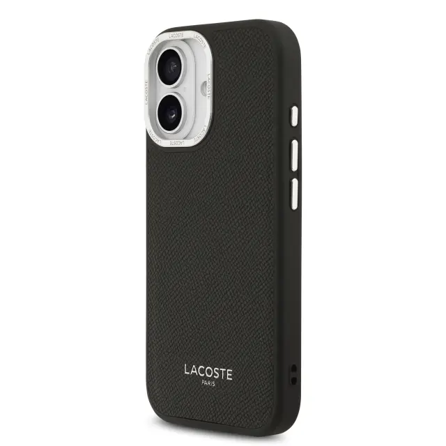 Lacoste PU Leather Champs Elysees MagSafe Case for iPhone 17 Black 2