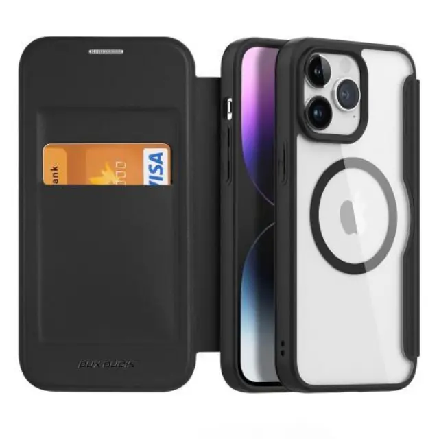 Θήκη Flip Dux Ducis Apple iPhone 15 Pro Wallet Skin X Pro Μαύρο N63074